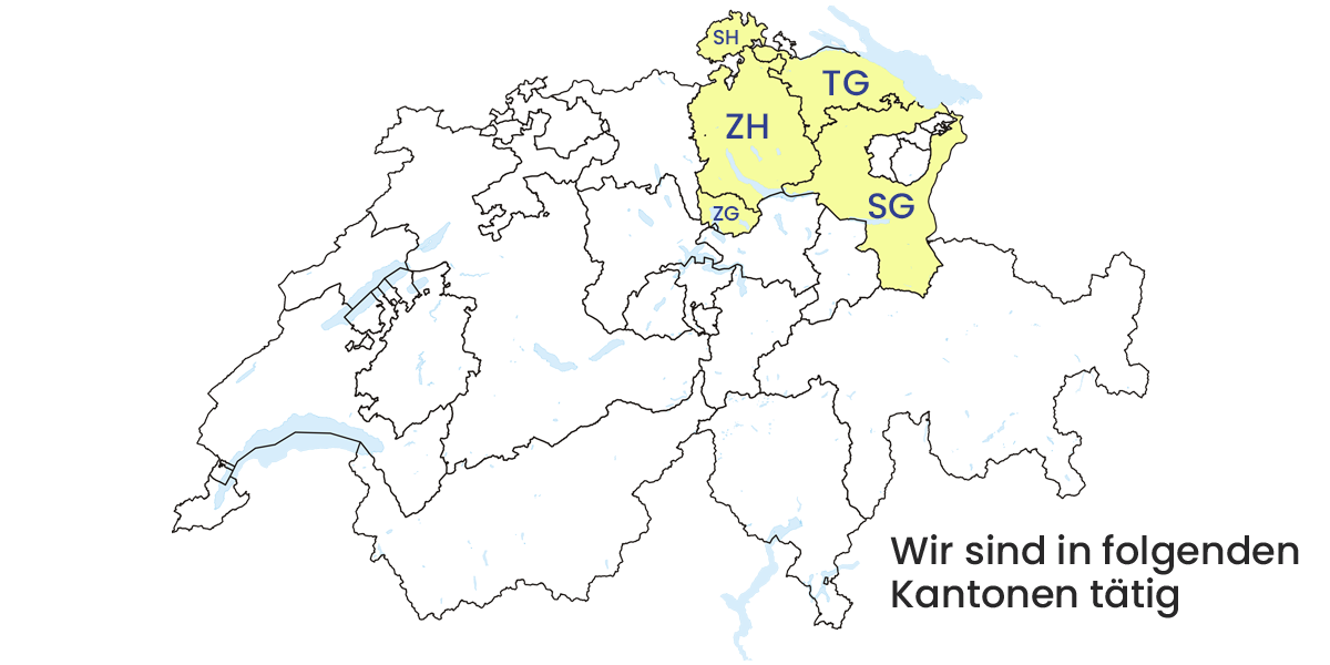 Zürich, Thurgau, St. Gallen, Schaffhausen